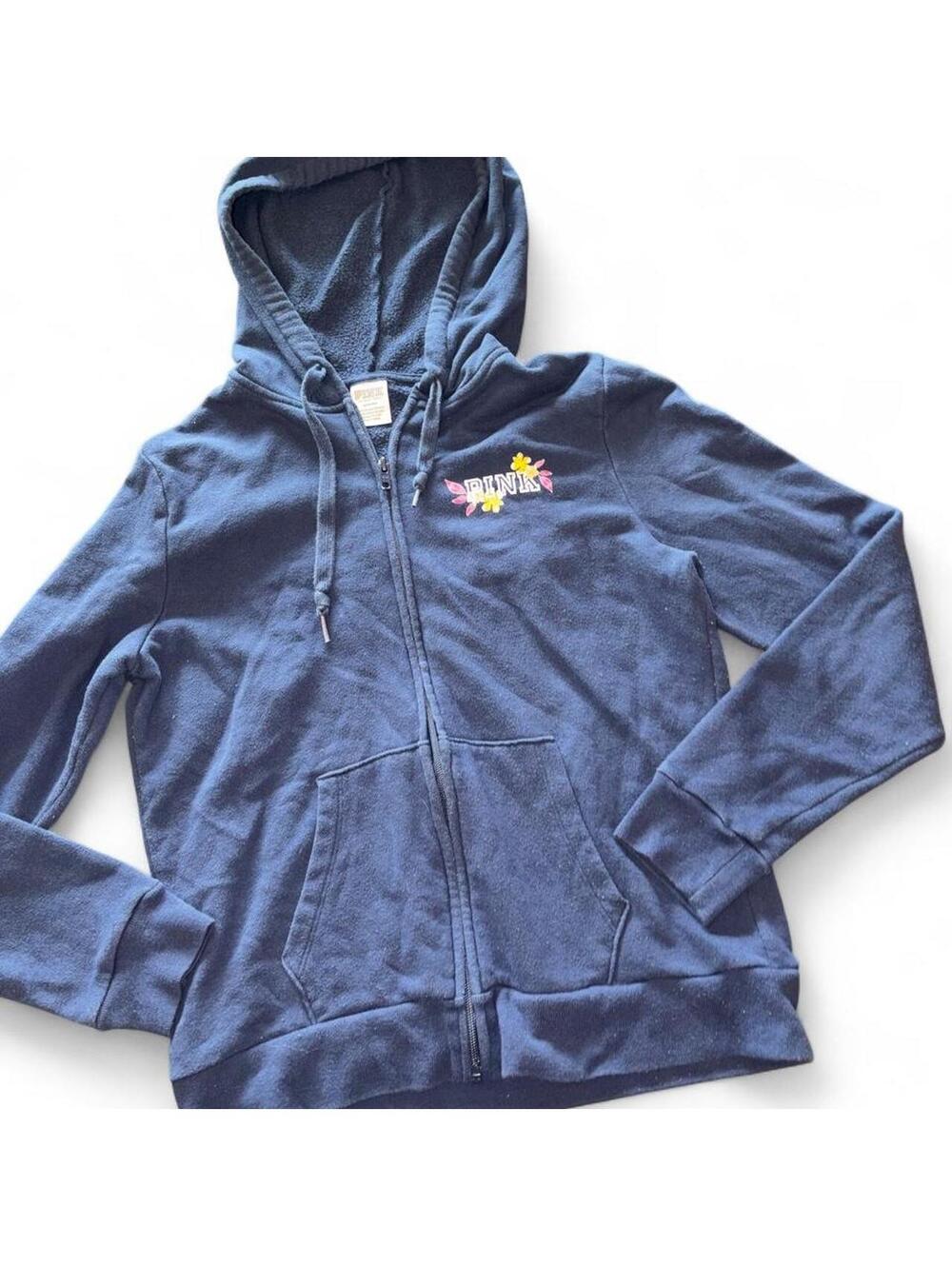 Victoria's Secret PINK navy blue zip up hoodie
